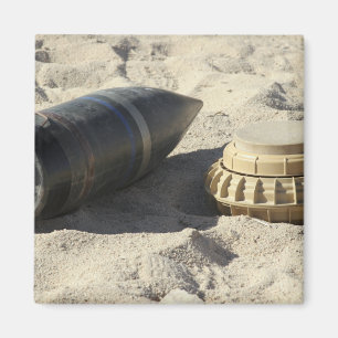 A static display of a converted ordnance shell magnet