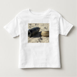 A static display of a converted ordnance shell toddler T-Shirt
