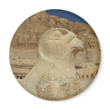 A statue of Horus as a falcon at Hatshepsut temple