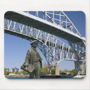 A statue of Thomas Edison by local artist Mino Mouse Pad