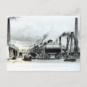 A Steam-Engine Manufactory and Iron Works Postcard