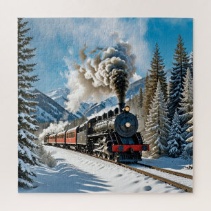 A steam locomotive jigsaw puzzle
