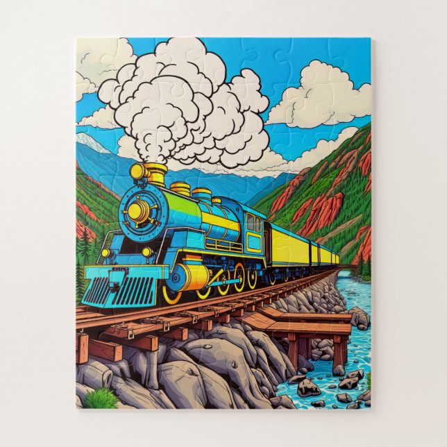 A steam train journey jigsaw puzzle (Vertical)
