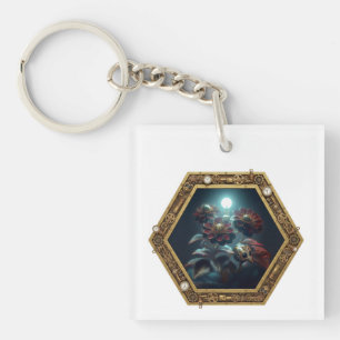 A Steampunk Hummingbird In A Steampunk Frame Key Ring