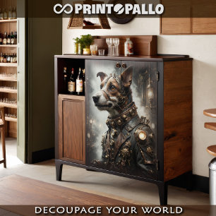 A Steampunk Jack Russell Terrier  Tissue Paper