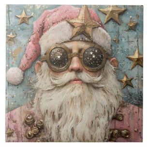 A Steampunk Santa Claus Ceramic Tile