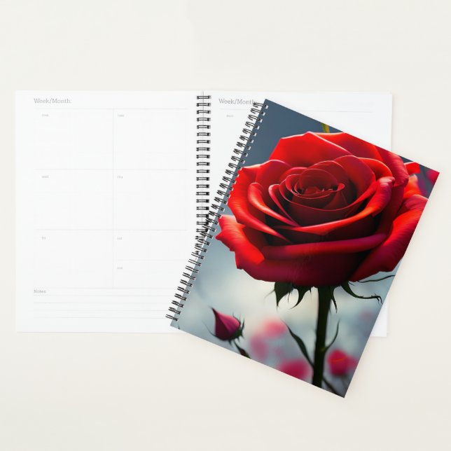 "A Stem in Bloom: The Ruby Rose" Planner (Display)