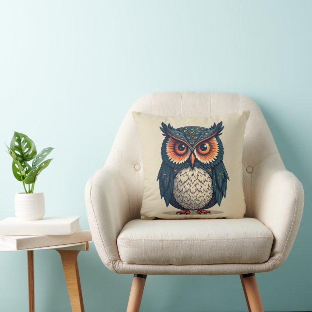 a stern owl cushion (Chair)