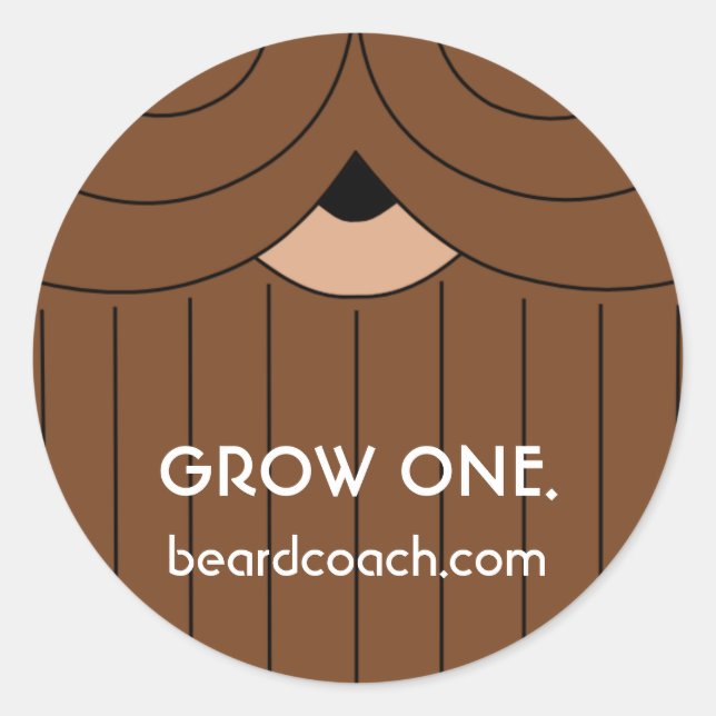 A Sticker Regarding Beard Growth (Front)