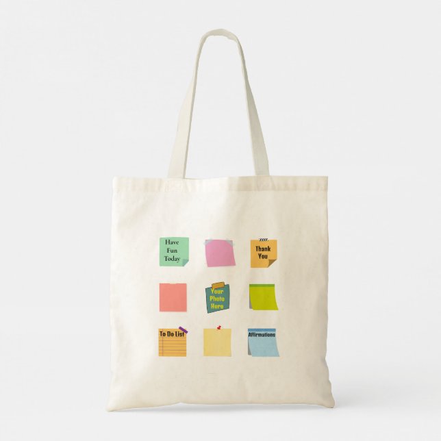 A Sticky Note A Day Keeps Anger Away Tote Bag (Back)