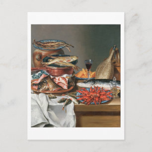A Still Life of a Fish, Trout and Baby Lobsters, 1 Postcard