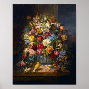 A Still Life of Flowers by Hans Zatzka - poster