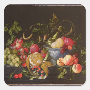 A Still Life of Fruit Square Sticker