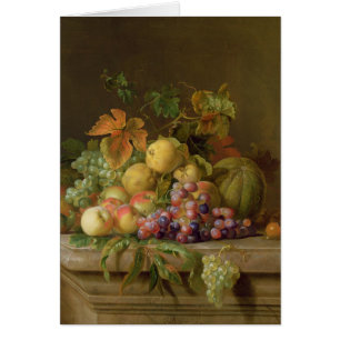 A Still Life of Melons, Grapes and Peaches