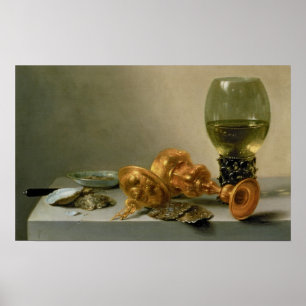 A Still Life with a Roemer and a Gilt Cup Poster