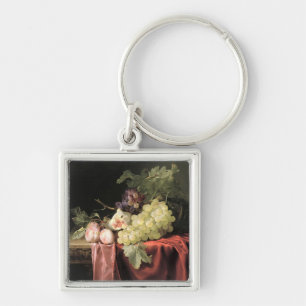 A still life with grapes, plums key ring