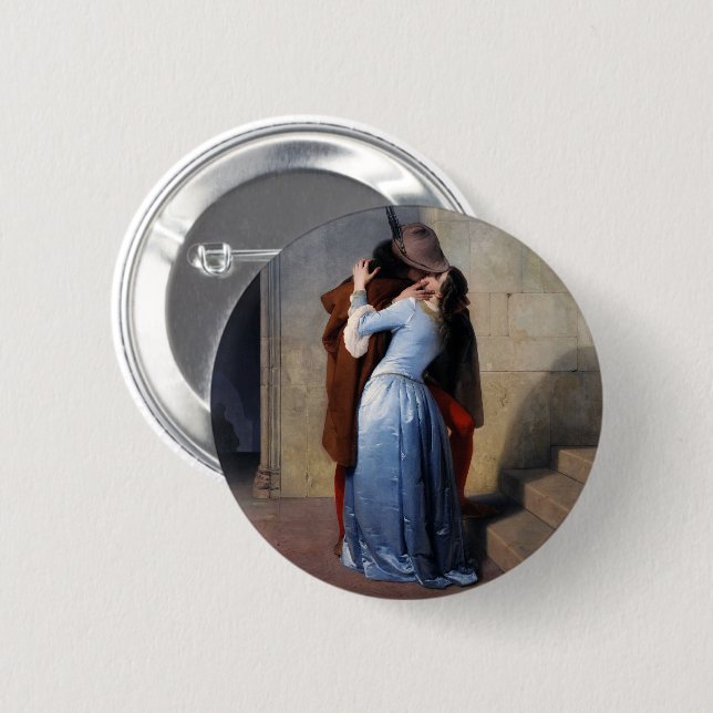 A Stolen Moment: A Kiss Through the Ages Pin (Front & Back)