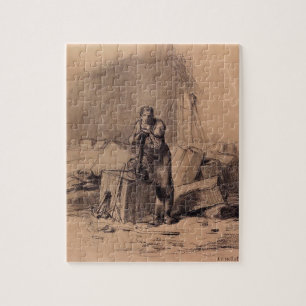 A stonemason by Jean-Francois Millet Jigsaw Puzzle