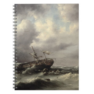 A Storm at Sea (oil on panel) Notebook