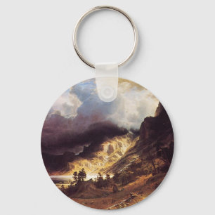 A storm in the Rock Mountains, Bierstadt Albert Key Ring