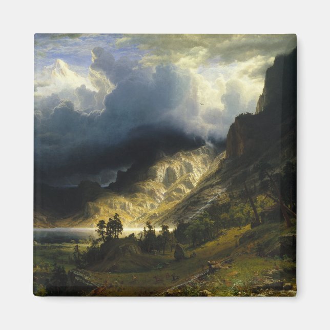 A Storm in the Rocky Mountains Bierstadt Magnet (Front)