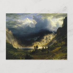 A Storm in the Rocky Mountains Bierstadt Postcard