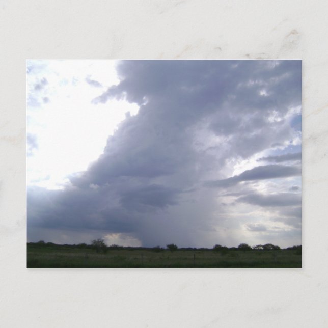 A storm is brewing over Texas Postcard (Front)