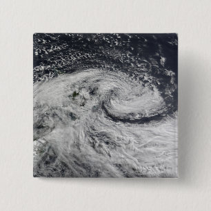 A storm over new Zealand 15 Cm Square Badge