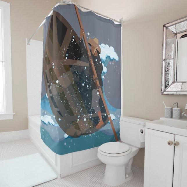a storm shower curtain (In Situ)