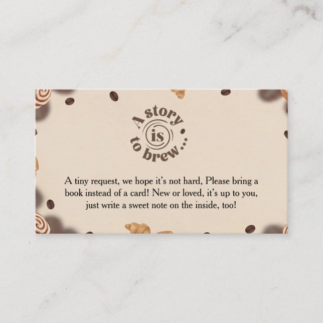 A Story Is to Brew Book Request Card Coffee (Front)