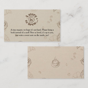 A Story Is to Brew Book Request Card Coffee