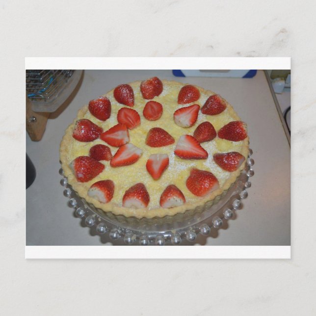A strawberry cake postcard (Front)