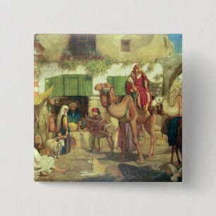 A Street in Jerusalem, 1867 15 Cm Square Badge