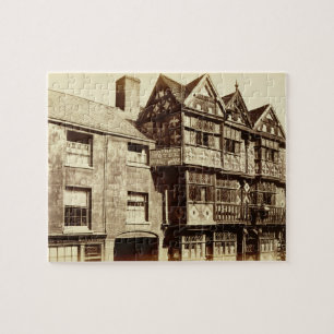 A Street in Ludlow (b/w photo) Jigsaw Puzzle