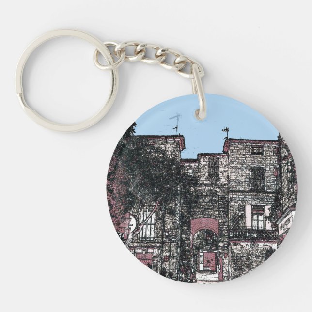 A Street in Pezenas France Key Ring (Front)