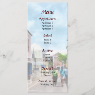 A Street in St. George Bermuda Wedding Menu