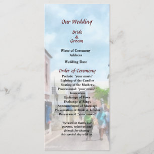 A Street in St George Bermuda Wedding Program