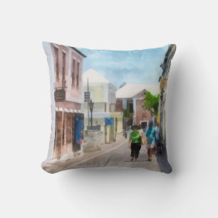 A Street in St. George's Bermuda Cushion