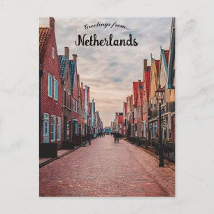 A Street in Volendam Netherlands Postcard