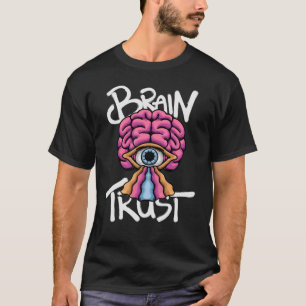 A striking Surreal Brain and Eye streetwear design T-Shirt