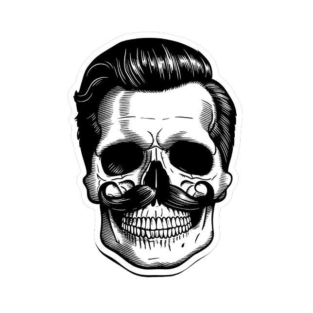 A strikingly detailed pop art sticker of a skul... T-Shirt (SKILLS)