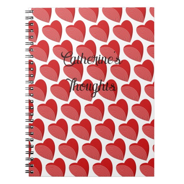 A Striped Red Heart  Notebook (Front)