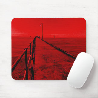 A stroll along the pier at the seaside mouse pad