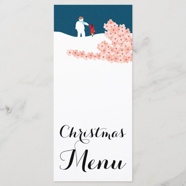 A Stroll With Snowman Christmas Menu (Front)