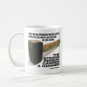 A Strong Person Carries A Hammer - Gym Workout Coffee Mug