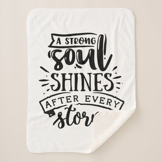A strong soul shines after sherpa blanket (Front)