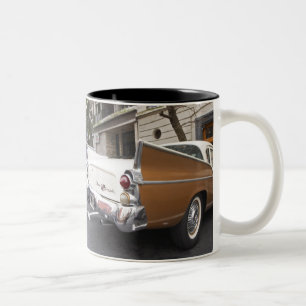 A Studebaker Silver Hawk Classic Car parked on a Two-Tone Coffee Mug