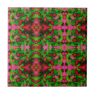 A Study in Pink & Green Ceramic Tile