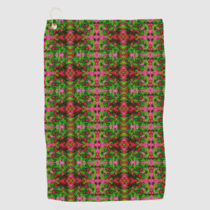 A Study in Pink & Green Golf Towel