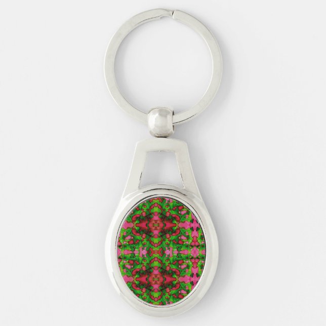 A Study in Pink & Green Key Ring (Front)